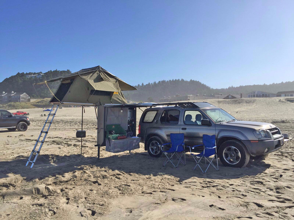 Nomad Hitch Camper with Roof Top Tent & Annex