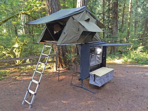 Nomad Hitch Camper with Roof Top Tent & Annex