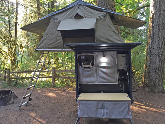 Nomad Hitch Camper with Roof Top Tent & Annex